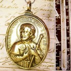Antique 18th Century St  Ignatius Of Loyola   St  Francis Xavier Bronze Medal