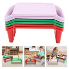 6 Pcs Pp Kids Lap Desk Tray Plastic Breakfast Laptop Trays With Side Slots Kit