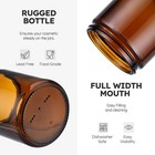 8oz Amber Glass Jars With Lids  3 Pack Candle Jars With Blank Labels  250g Wide 