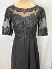 Women s Floral Lace Appliques Half  Sleeve Wedding Guest Evening Dress Sz 4