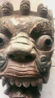 16  Antique Mahakala Handcrafted Tibetan Carved Wood Mask   a1 