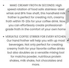 Lalayuan Whisk Electric Milk Frother 10000 Rpm