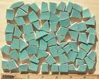 80 Pieces Of Turquoise Blue Broken China  Mosaic Tiles  Small 1 2  Tiles