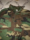 Us Army Men s Camouflage Field Woodland Cold Weather Coat Hooded Jacket  Large