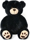 Teddy Bear Stuffed Animals 20   Black Bear Plush Plushies With Footprints Gift