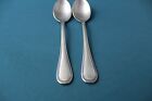 2 Teaspoons Towle Beaded Antique Satin 18 8 Stainless Germany 6 1 4 