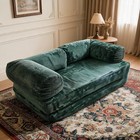 Modular Folding Futon Loveseat Sleeper Sofa Couch 4-in-1 Convertible Sofa Bed