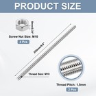 Fully Threaded Rod M10 X 250mm 1 5mm Thread Pitch 304 Stainless Steel Right H   