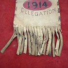 San Angelo Texas 1914 State Fair Leather Delegation Ribbon Star