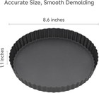 8 6  Fluted Non-stick Carbon Steel Tart Pan With Removable Bottom