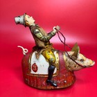 1903 Lehmann Paddy Dancing Pig Tin Toy German Tinplate Antique Windup Works