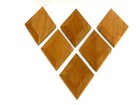  6  New Solid Cherry Diamond Applique Medallion 2 l X 1-7 16 w Raised Center Hf
