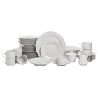 45 Pc White Dinnerware Set Service 8 Porcelain Microwave Safe Ideal Entertaining