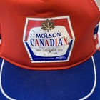 Molson Canadian Trucker Hat 3 Stripe Pattern With Adjustable Back Ca51866