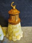 Vintage Art Deco Hanging Light Fixture Pendant Lamp Slag Glass  Shade Globe