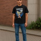 Naruto Shippuden T-shirt Anime Graphic Tee Black Mens Large L