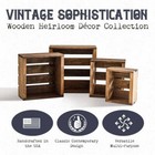 Rustic Wooden Nesting Boxes     Set Of 4 Handmade Storage Crates For Home   Decor