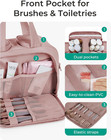 Dark Pink Lightweight Travel Toiletry Bag - Women s Cosmetic Organizer