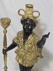 A Pair Of Vintage Heavy Bronze Blackamoor Figures 15 1 2 Inches Tall