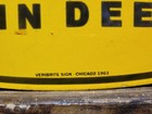 Vintage John Deere Porcelain Sign Old 1963 Farm Tractor Equipment Barn Veribrite