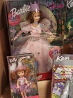 Vintage 1999 Wizard Of Oz -  Set Of 7 Barbie  Ken  Kelly  And Tommy Nrfb 