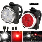 4x Usb Rechargeable Led Bicycle Headlight Bike Front Rear Lamp Cycling Light Usa