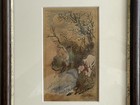 Korean Joseon Dynasty Minhwa Painting   W 23 5 cm  Pot Plate