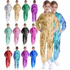 Unisex Kids Dancewear Boys Outfits Baseball Sweatsuit Girls Sparkly Pants Rave