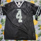 Nwt Nfl Team Apparel Black Raiders Jersey With Silver Accents Youth Size Xl