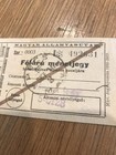 Ticket 1955 Hungarian Railways Stub Communist Hungary Document Vintage Train