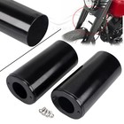 Smooth Black Fork Tube Slider Covers Cowbells For Harley Touring Softail Deluxe