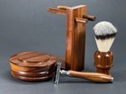 Traditional Men s Shaving Gift Kit Set Safety Razor  Shavebrush  Bowl  Stand 6pc