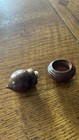 Antique Treen Turned Wood Acorn Sewing Needle thimble Holder -19th Century