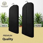 42 Inches Black Cotton Garment Bag - Zipper Closure - Excellent Quality - Lot