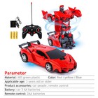1 18 Robot Rc Car Remote Control Car Transform Robot Racing Car Toy Rechargeable