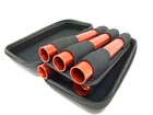 New 5-piece Infamous Pro Dna Silencio Barrel Kit Dust Red Autococker Thread Case