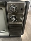 Rare Vintage Zenith 1980s Crt  Tested Turns On Handle Portable For Carrying