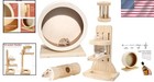 4 Pack Quiet Hamster Wheel Set - 8 2 Inch Wooden Exercise Wheels For Small Pets