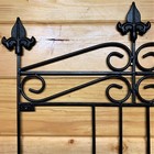 Black Wrought Iron 4-plate Fleur De Lis Display Wall Mount Holder Rack Shelf