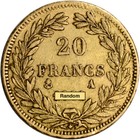 France Gold 20 Francs  1867 Oz - Louis Philippe I - Avg Circ - Random Date