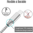 5 Pack Usb Fast Charger Cable 6ft For Iphone Ipad Ipod Charging Data Sync Cord