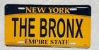  the Bronx  New York License Plate Official Size Embossed Souvenir Travel Gift 