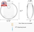 Mkono Wall Hanging Planter Propagation Station Glass Flower Vase For Hydroponics