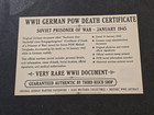 Wwii German Soviet Pow Death Certificate 1945 Russian Prisoner War Document