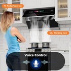 Under Cabinet Range Hood With 900cfm  Voice Control  Convertible 4 Speed Fan