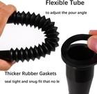 Gas Can Spout Replacement With Flexible Nozzle Super Long 11 8 Inch Black 