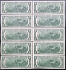 1976 Two Dollar Federal Reserve Note Set 10 Historic Flag Stamps First Day 79782