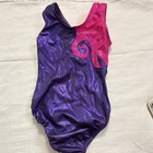 Snowflake Designs Girls  Purple Sleeveless Gymnastics Leotard Size M