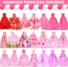130 Pcs Barbi Clothes Doll Fashion Wear Clothing Outfits Dress Up Gown Shoes Lot