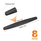 8pcs Car Door Edge Guards Anti-collision Side Door Edge Protector  Black